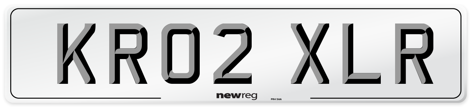 KR02 XLR Number Plate from New Reg